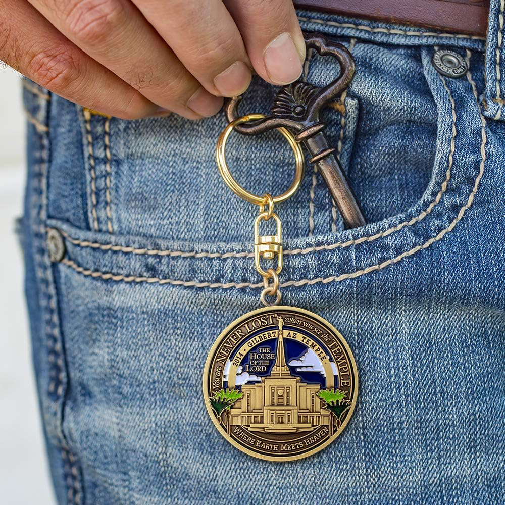Gilbert Arizona Temple Keychain, , large image number 4