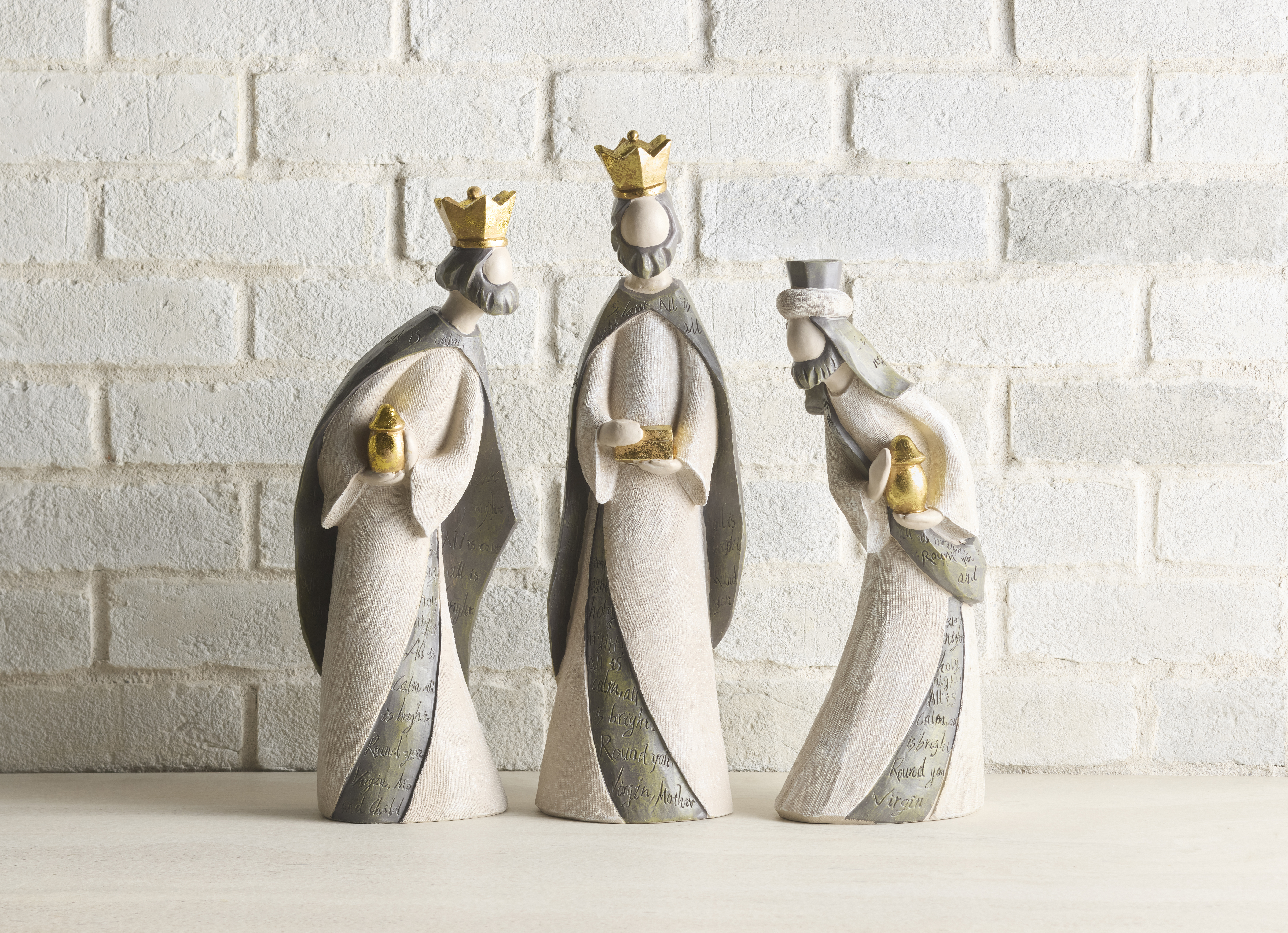 Wise Men Silent Night Resin Nativity, , large