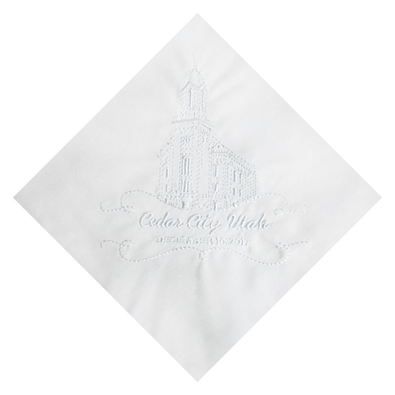 Cedar City Utah Temple Handkerchief