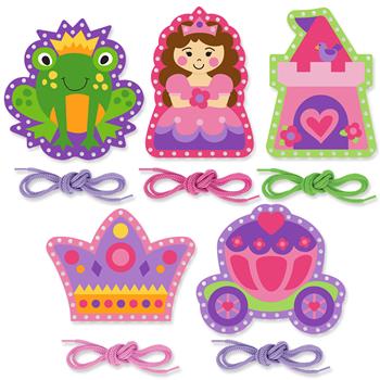 Princess Learn and Lace Lacing Cards, , large