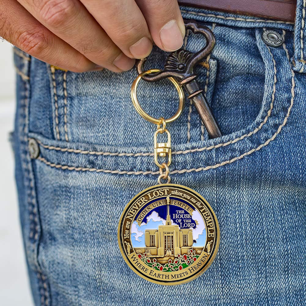 Ogden Utah Temple Keychain, , large image number 4