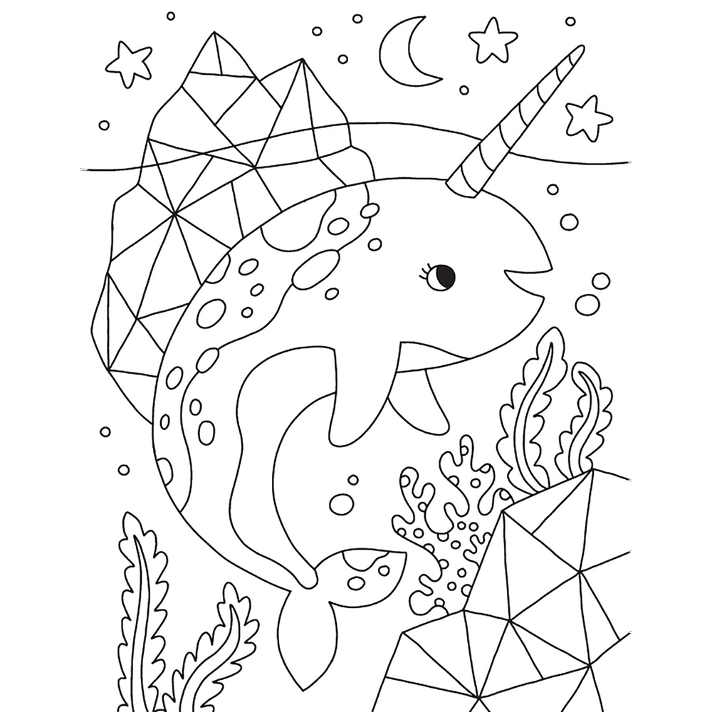 Kaleidoscope Too Cute Coloring, , large