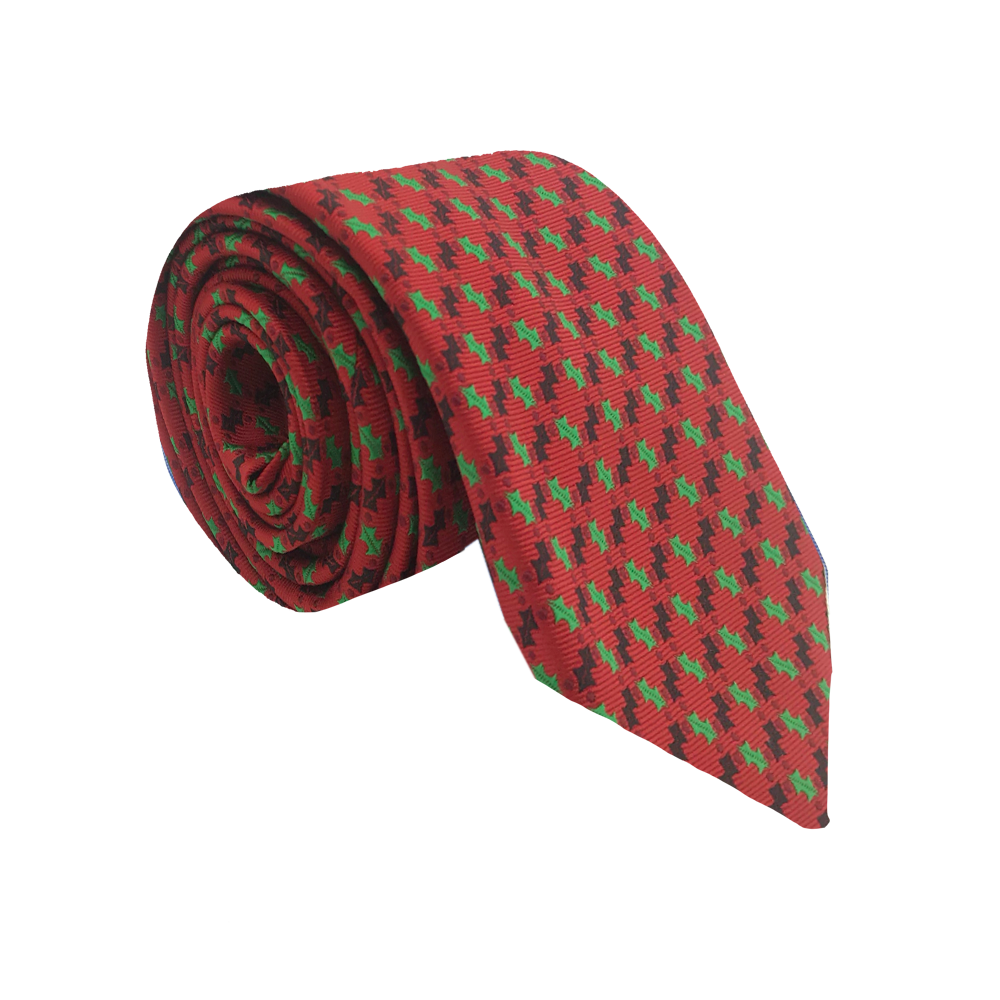Holly Leaves Polyester Necktie, , large