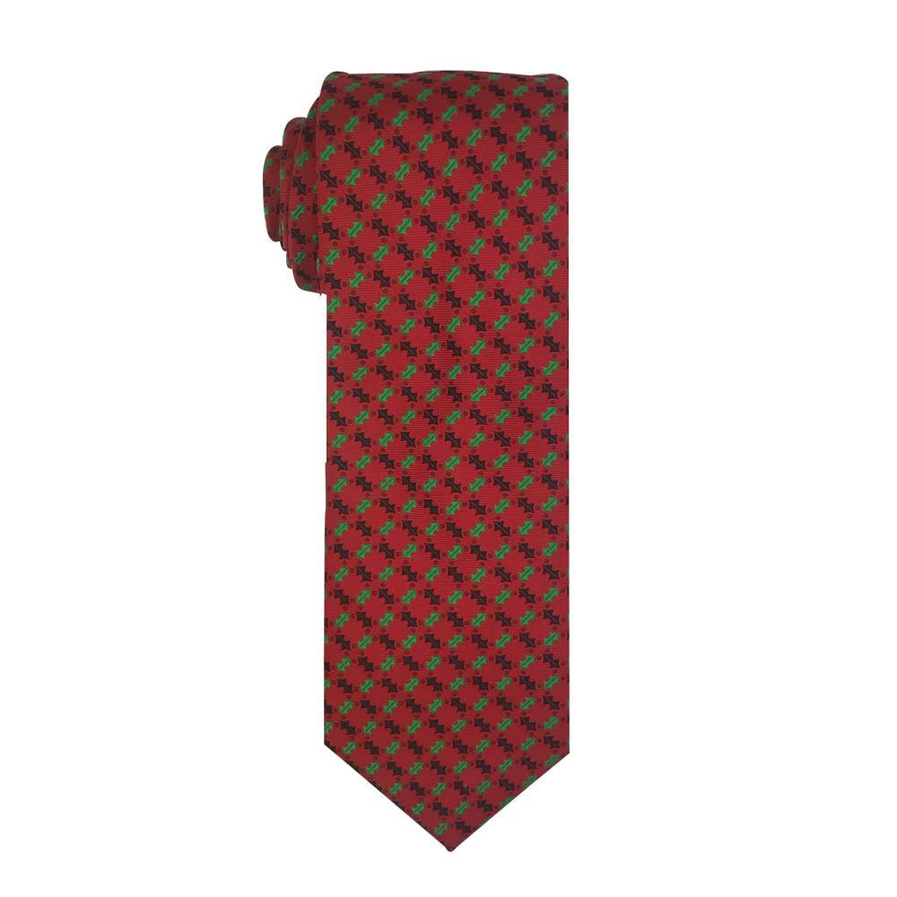 Holly Leaves Polyester Necktie