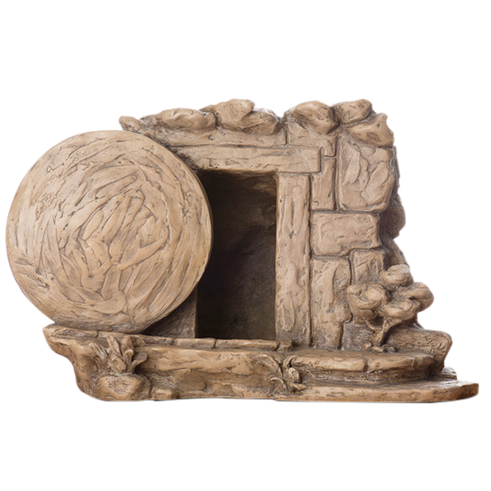 He Is Risen Tomb Bronze Resin Sculpture, , large image number 0