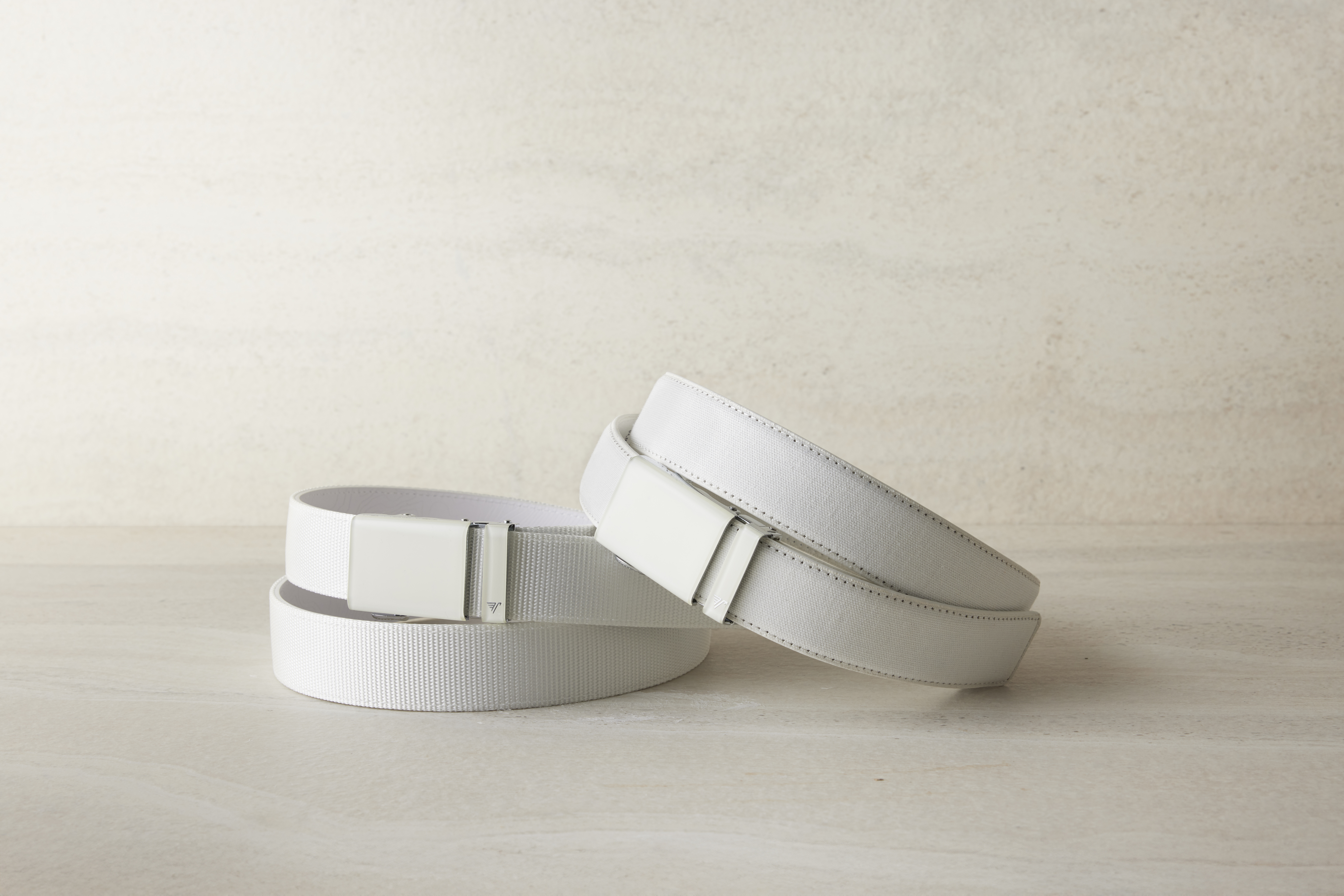 White on White Nylon 40mm Belt, , large