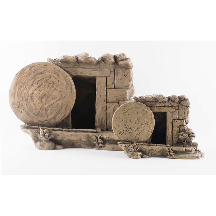 He Is Risen Tomb Bronze Resin Sculpture, , large image number 1