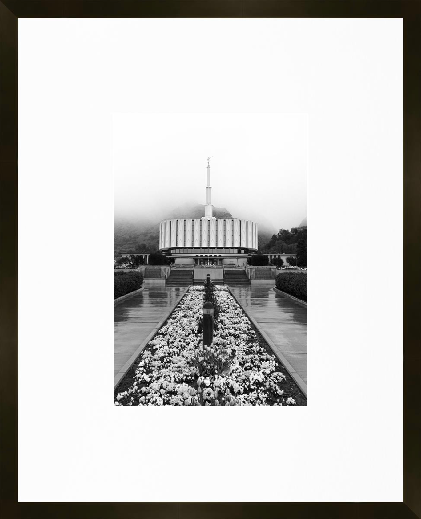 Provo Utah Temple, Place of Peace (21x17 Framed Paper Print)