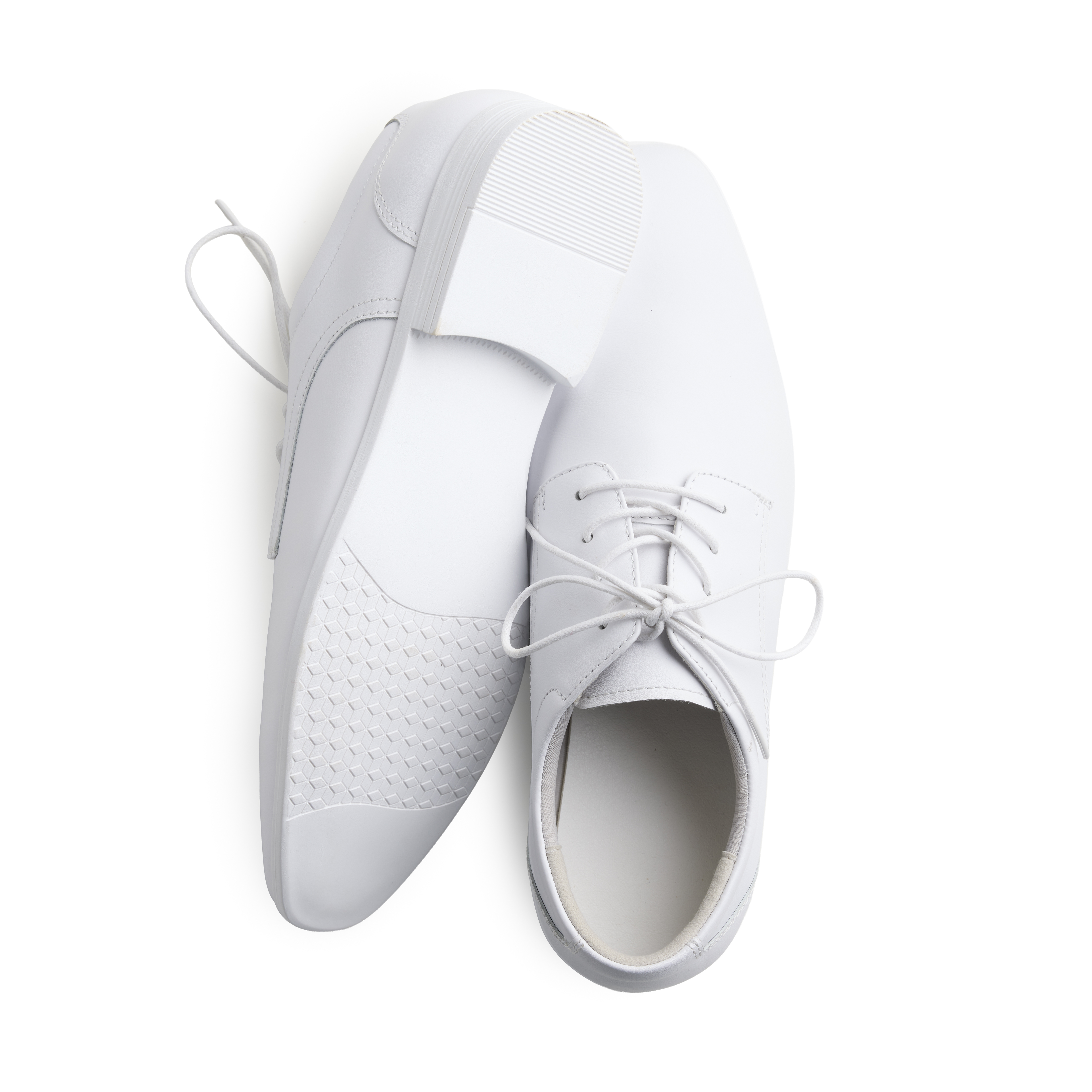 Men's White Lace Up Leather Temple Shoe, , large image number 2