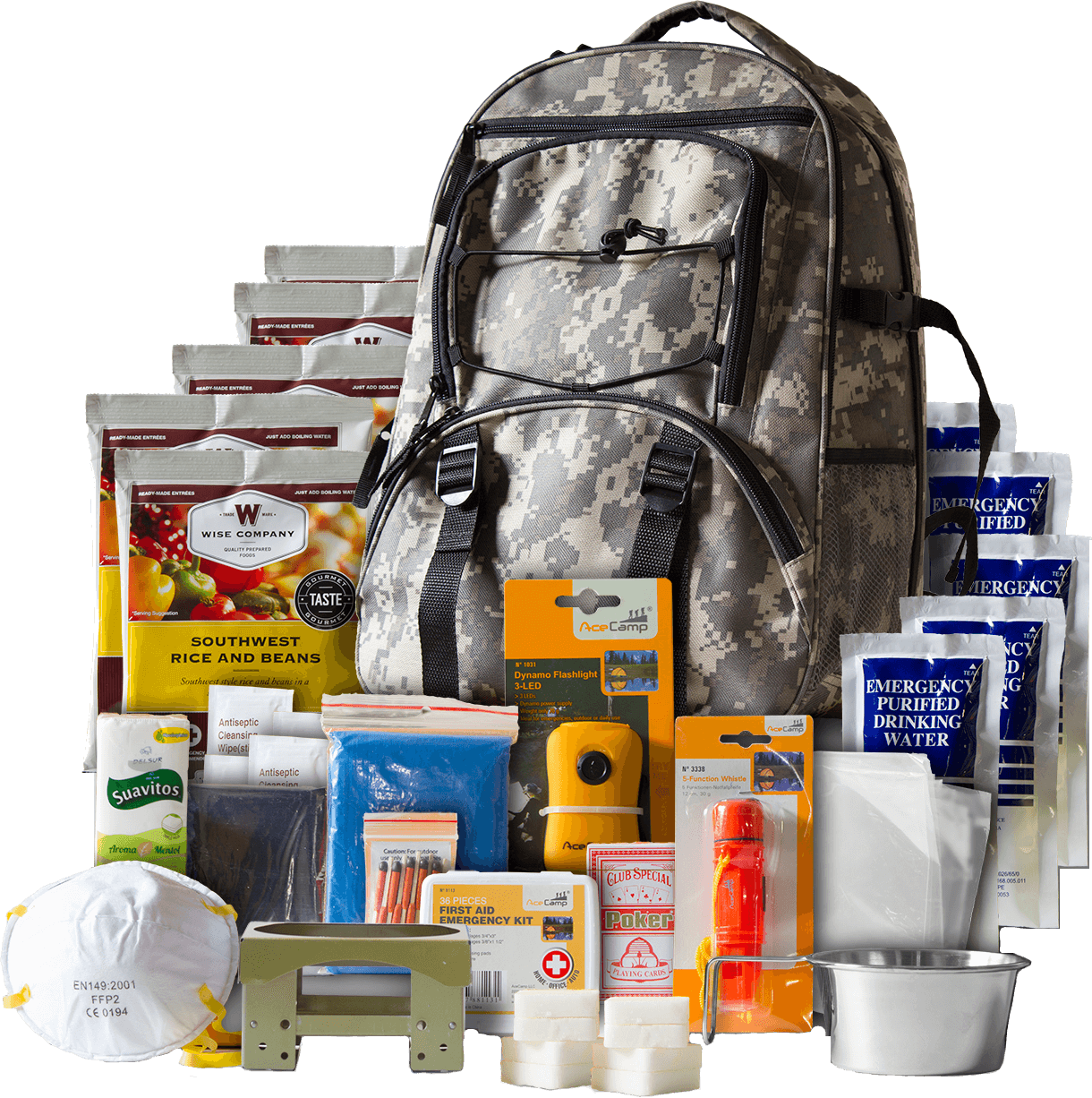 5 Day Camo Survival Backpack, , large image number 0
