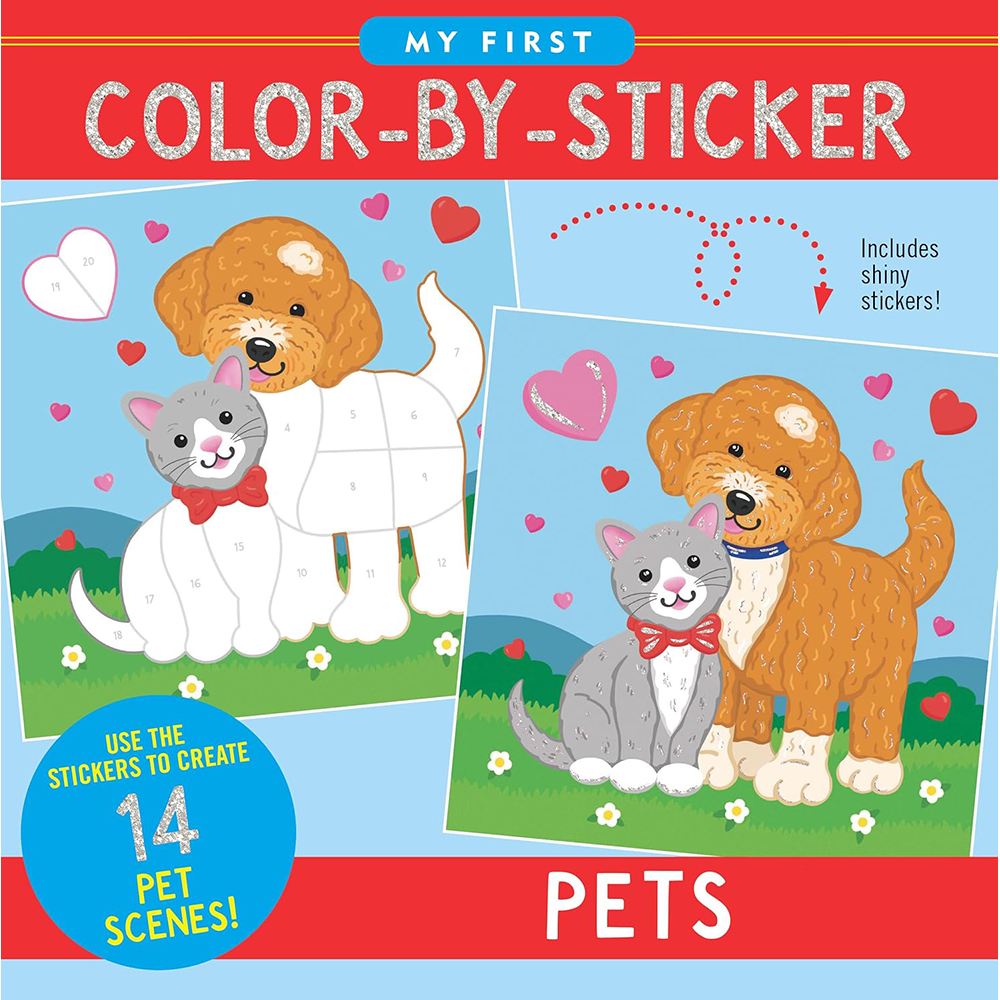 My First Color-by-Sticker Book Pets