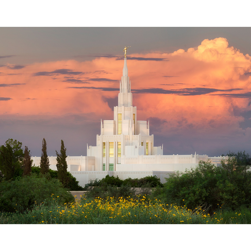 Phoenix Arizona Temple - Sunset Northeast Print (11x14)
