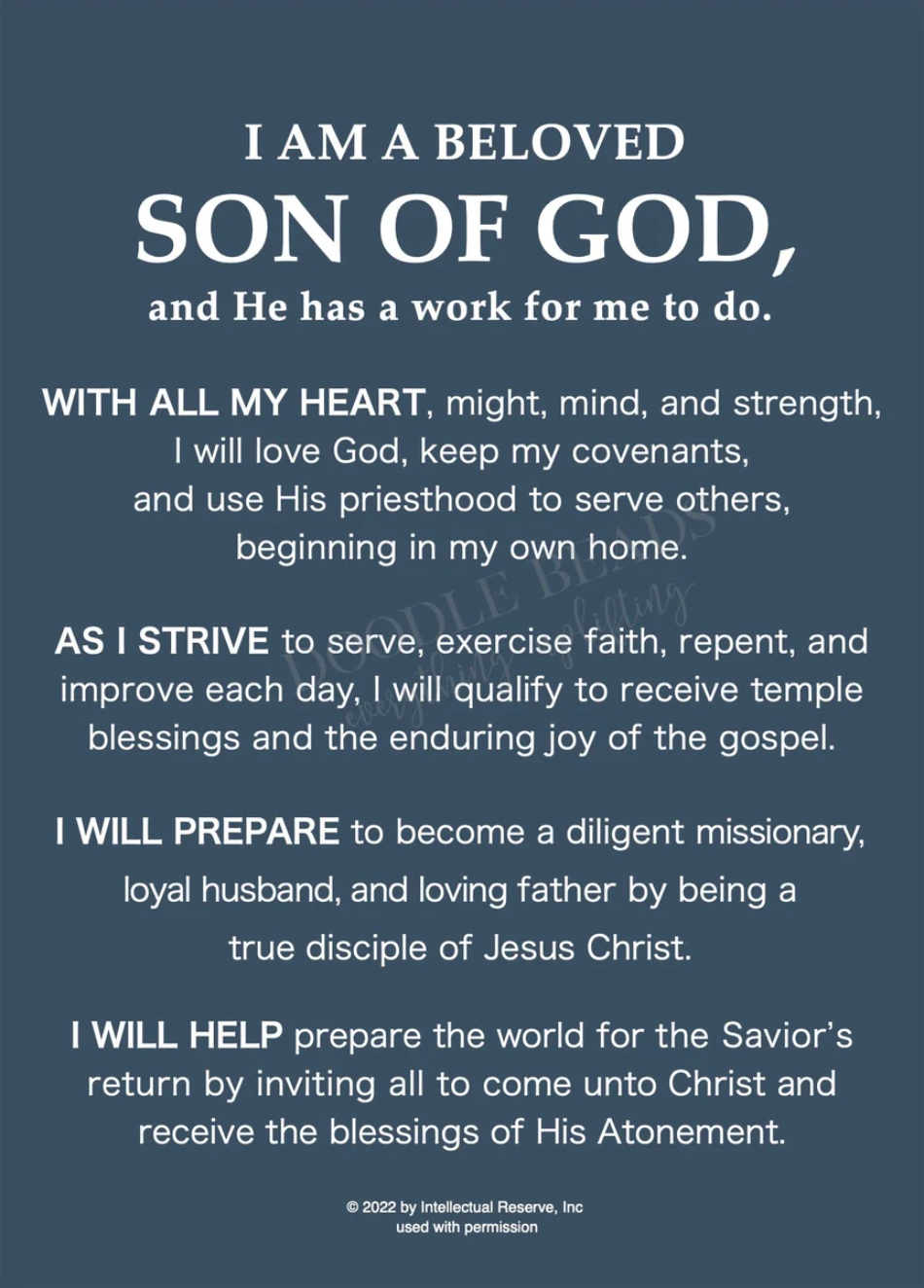 Aaronic Priesthood Theme 5x7 Print