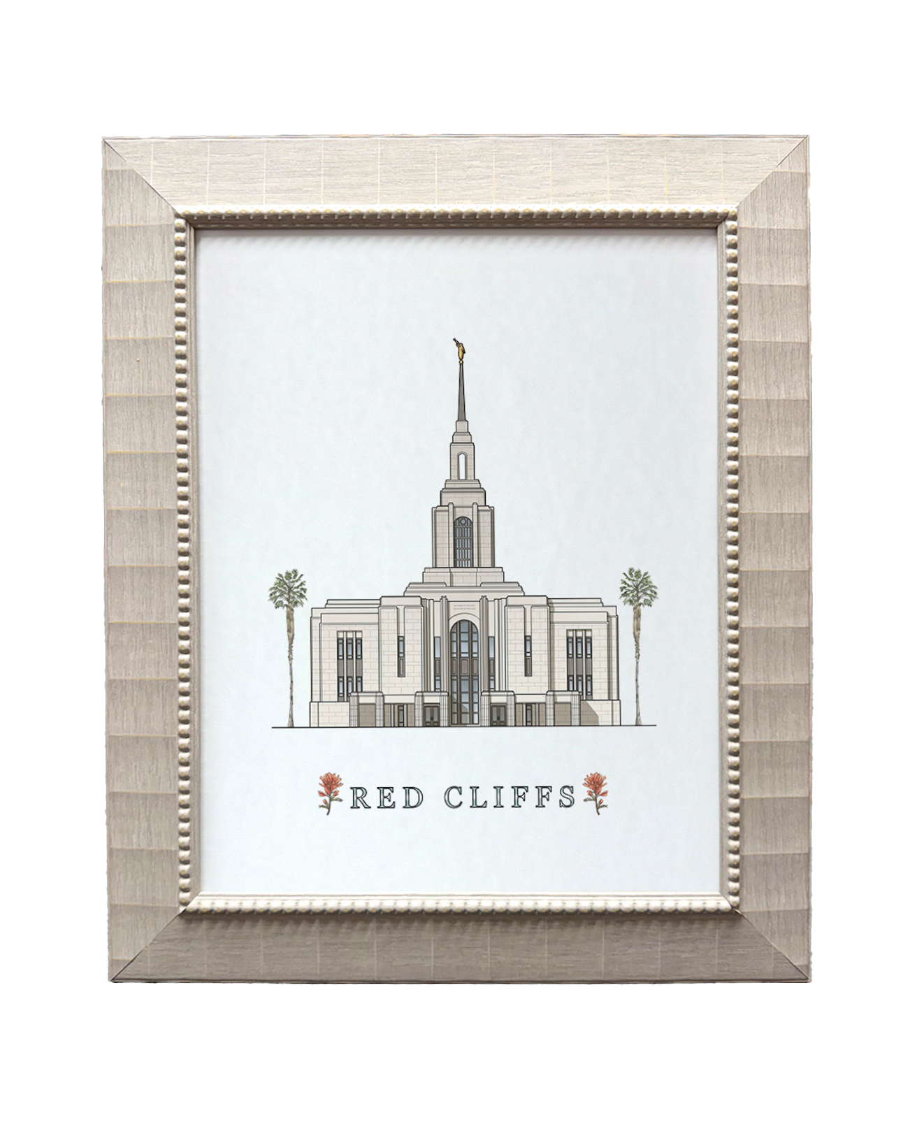 Red Cliffs Utah Temple (15x18 Framed Paper Print)