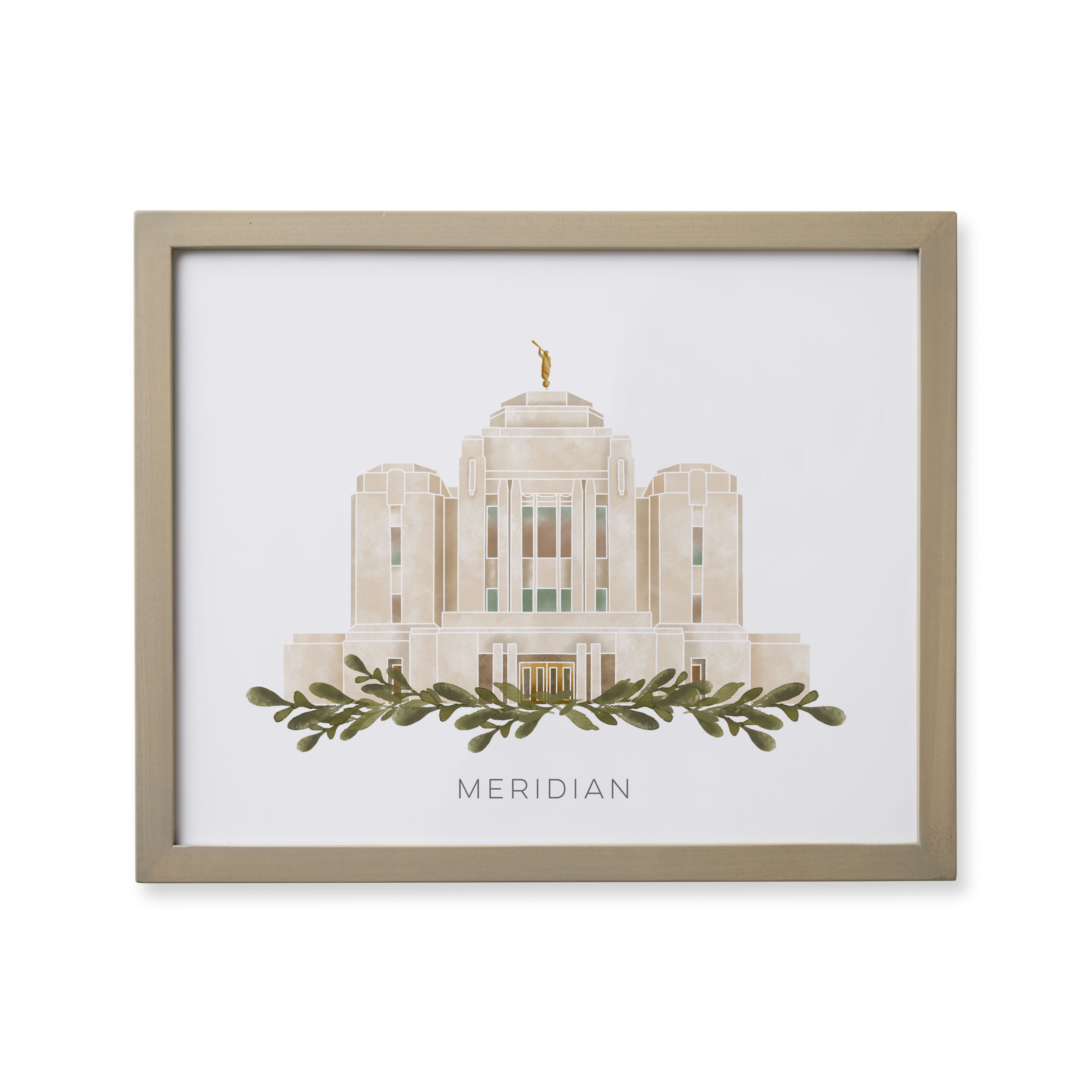 Meridian Idaho Temple (18x22 Framed Paper Print)