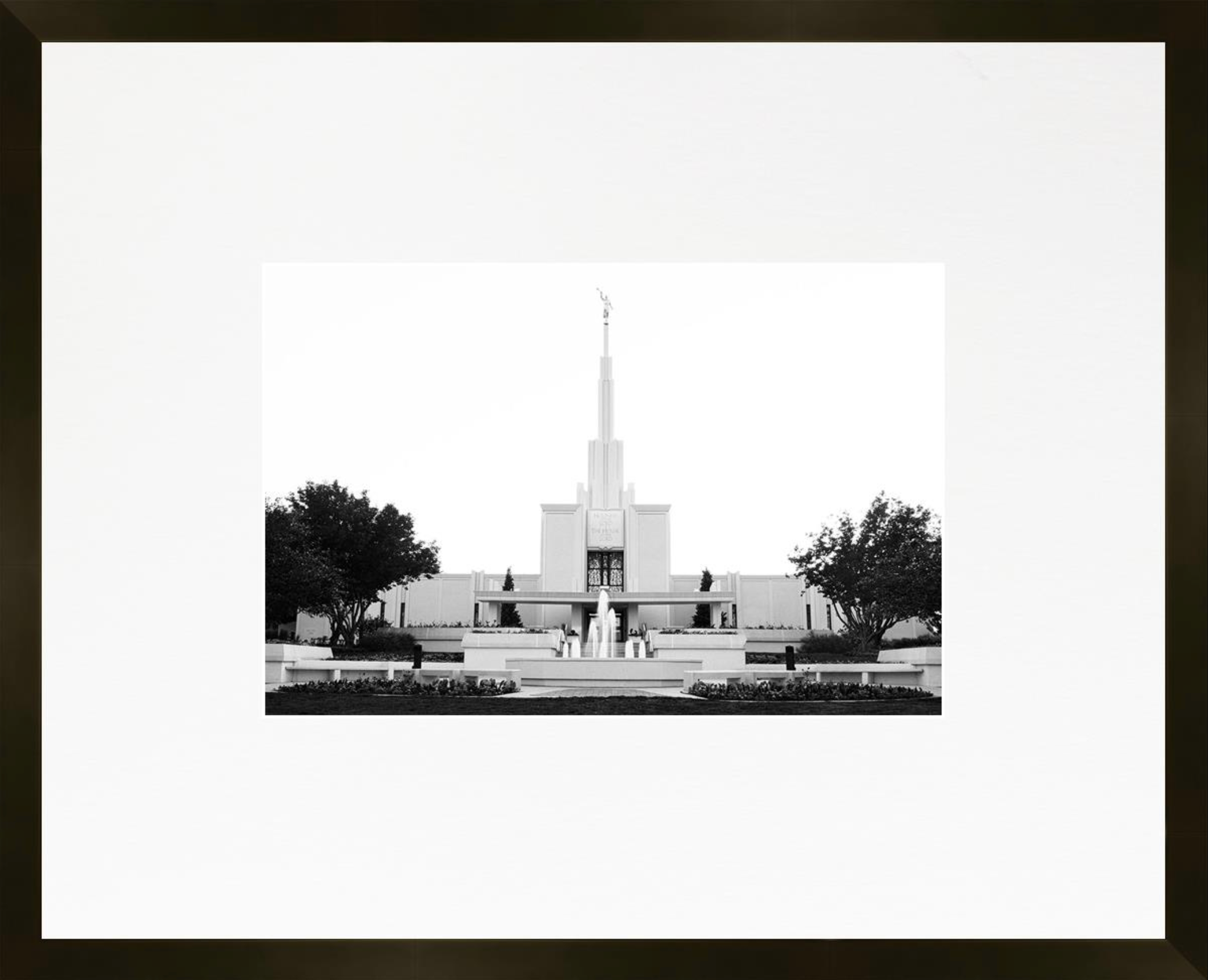 Draper Utah Temple, Place of Peace (21x17 Framed Paper Print)