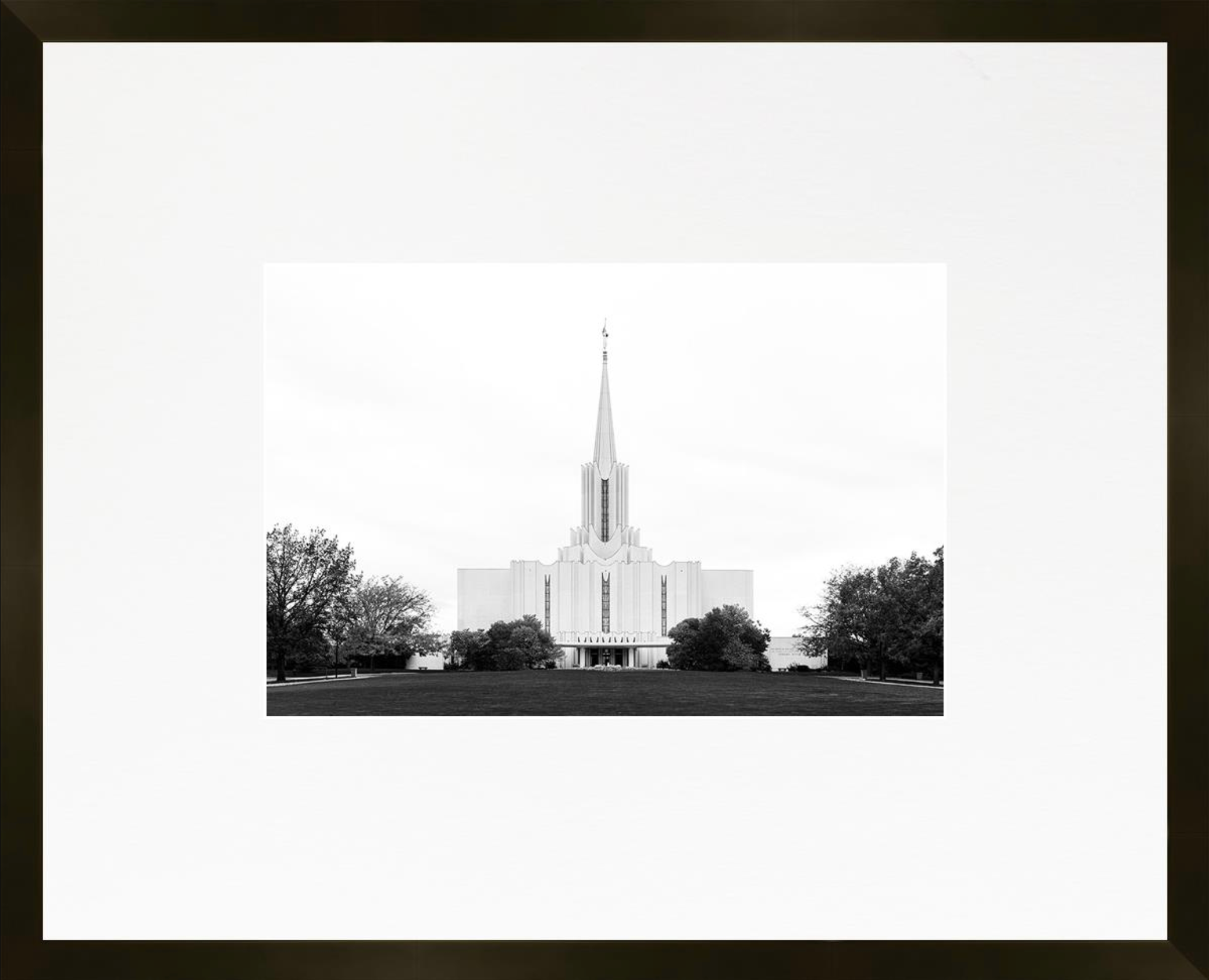 Jordan River Utah Temple, Place of Peace (21x17 Framed Paper Print)