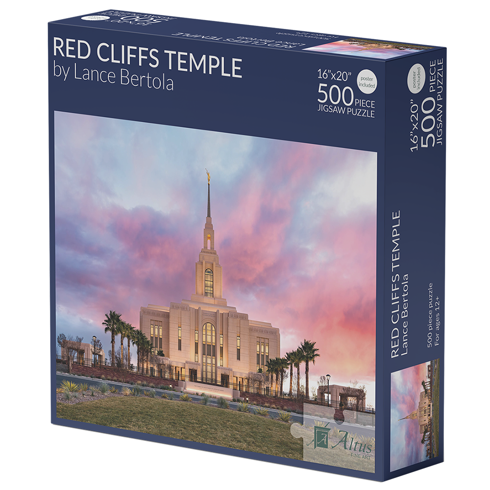 Red Cliffs Temple 500 Piece Puzzle, , large