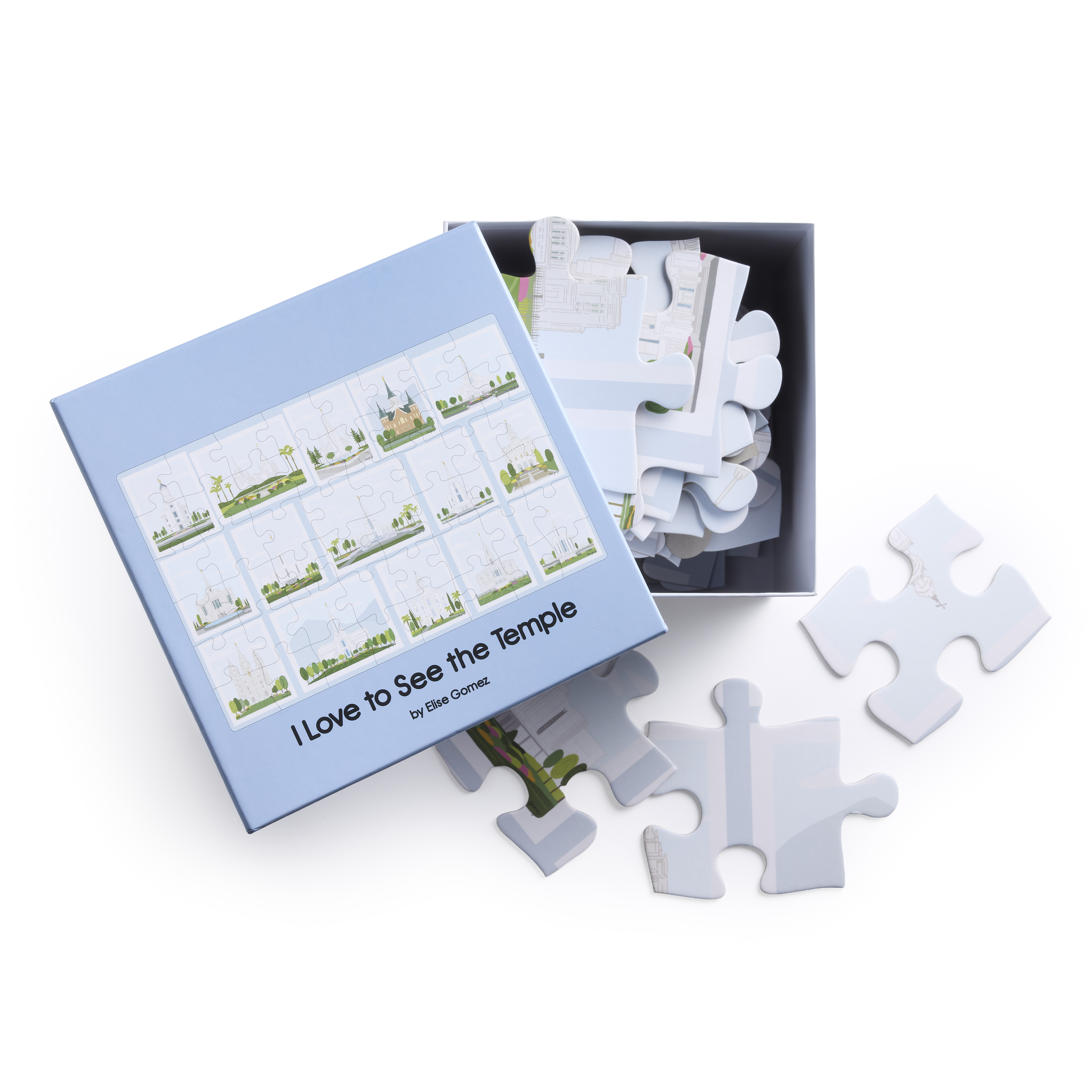 I Love to See the Temple 48 Piece Floor Puzzle, , large