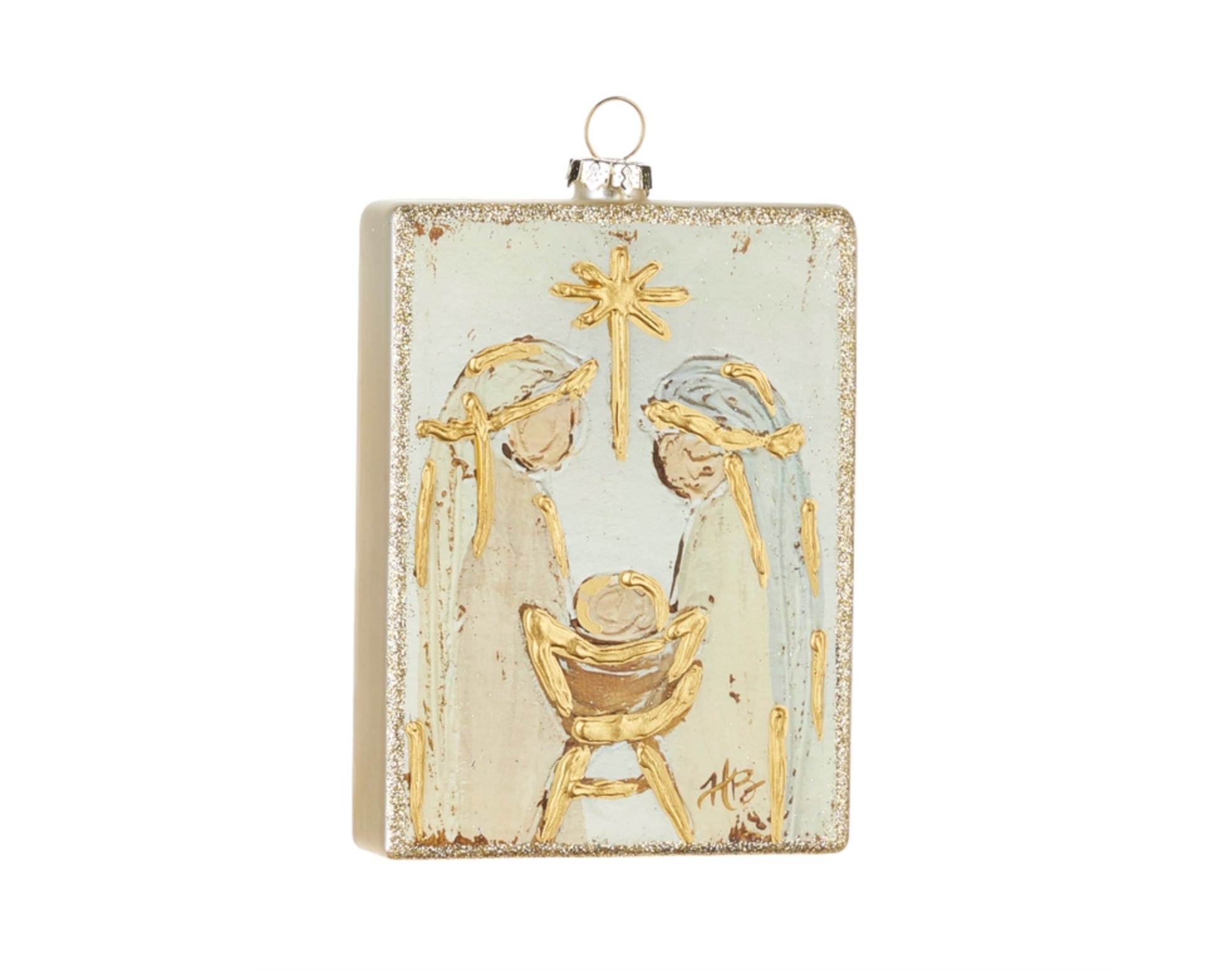 Holy Family with Star Glass Ornament, , large image number 0