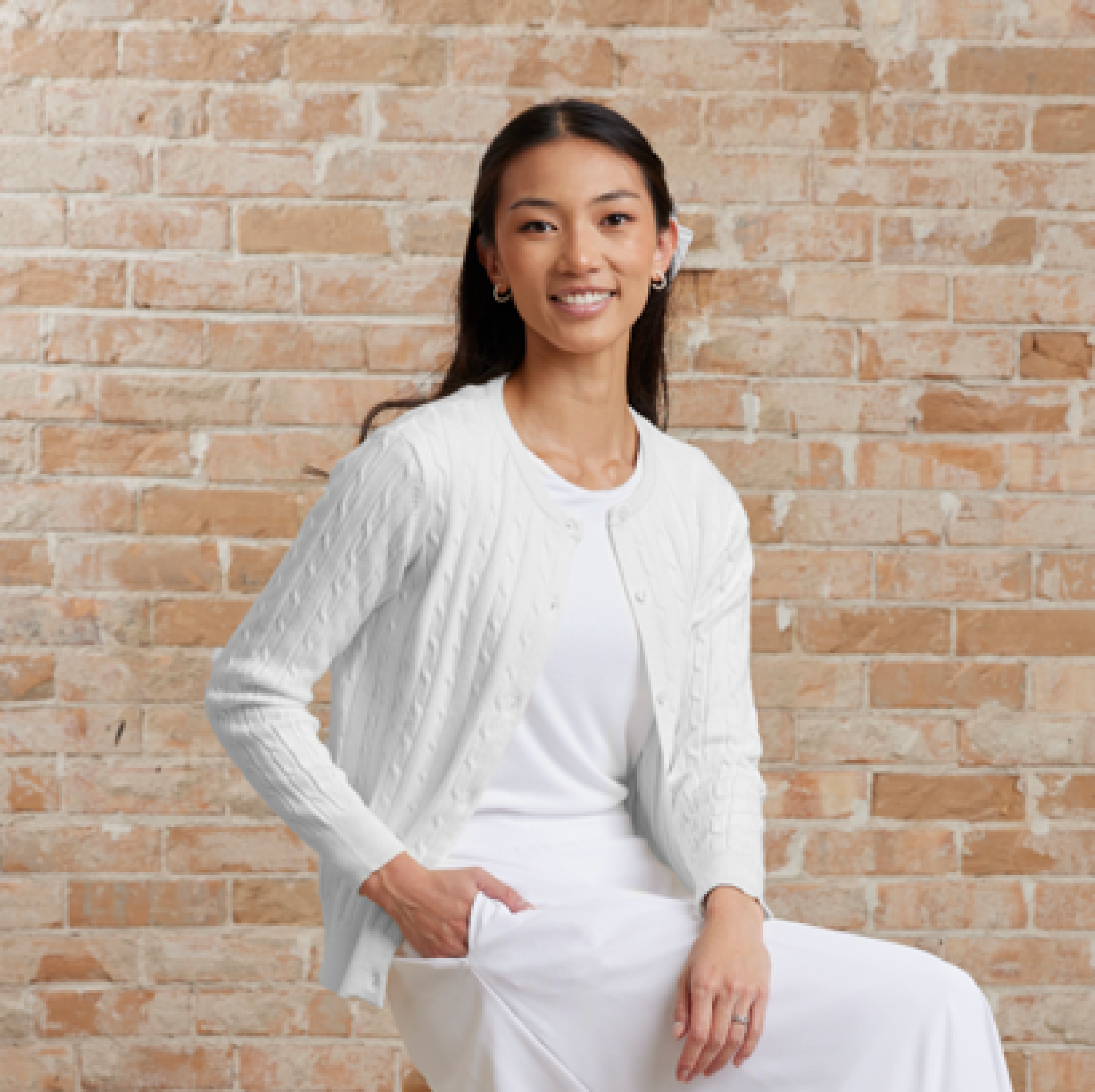 Clara White Temple Sweater, , large image number 8